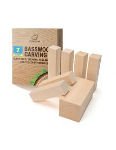 Beavercraft Drewno lipa zestaw 7 klocków BW7