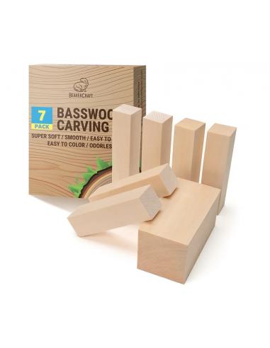 Beavercraft Drewno lipa zestaw 7 klocków BW7