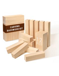 Beavercraft Drewno lipa zestaw 12 klocków BW12 2