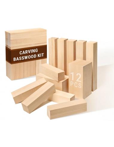 Beavercraft Drewno lipa zestaw 12 klocków BW12