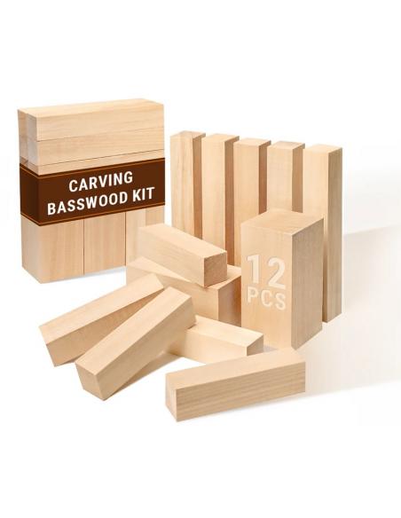 Beavercraft Drewno lipa zestaw 12 klocków BW12