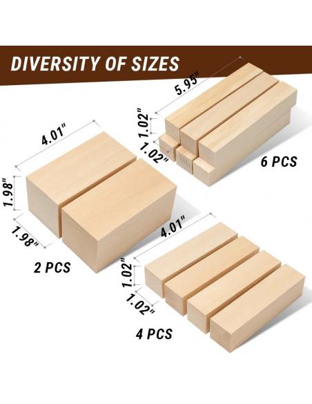 Beavercraft Drewno lipa zestaw 12 klocków BW12