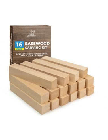 Beavercraft drewno lipa zestaw 16 klocków BW16