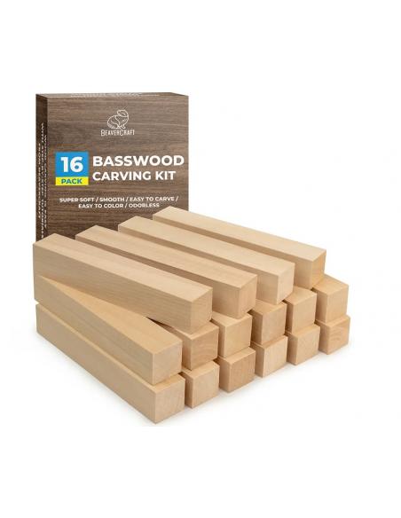 Beavercraft drewno lipa zestaw 16 klocków BW16