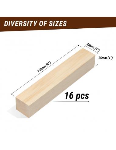 Beavercraft drewno lipa zestaw 16 klocków BW16