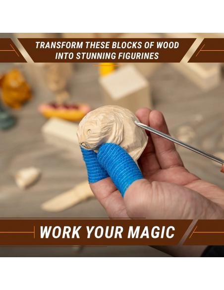 Beavercraft Drewno lipa zestaw 18 klocków BW18