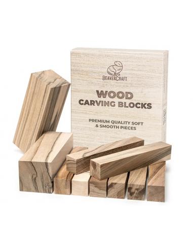 Beavercraft Drewno orzech zestaw 10 klocków BW10 Walnut