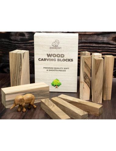 Beavercraft Drewno orzech zestaw 10 klocków BW10 Walnut