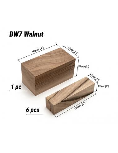 Beavercraft Drewno orzech zestaw 7 klocków BW7 Walnut