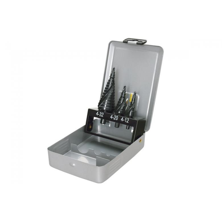 PROTECO Wiertła stopniowe TiAIN  (azotek tytanu glinu) INDUSTRY - zestaw 3szt (90.42-ST88)