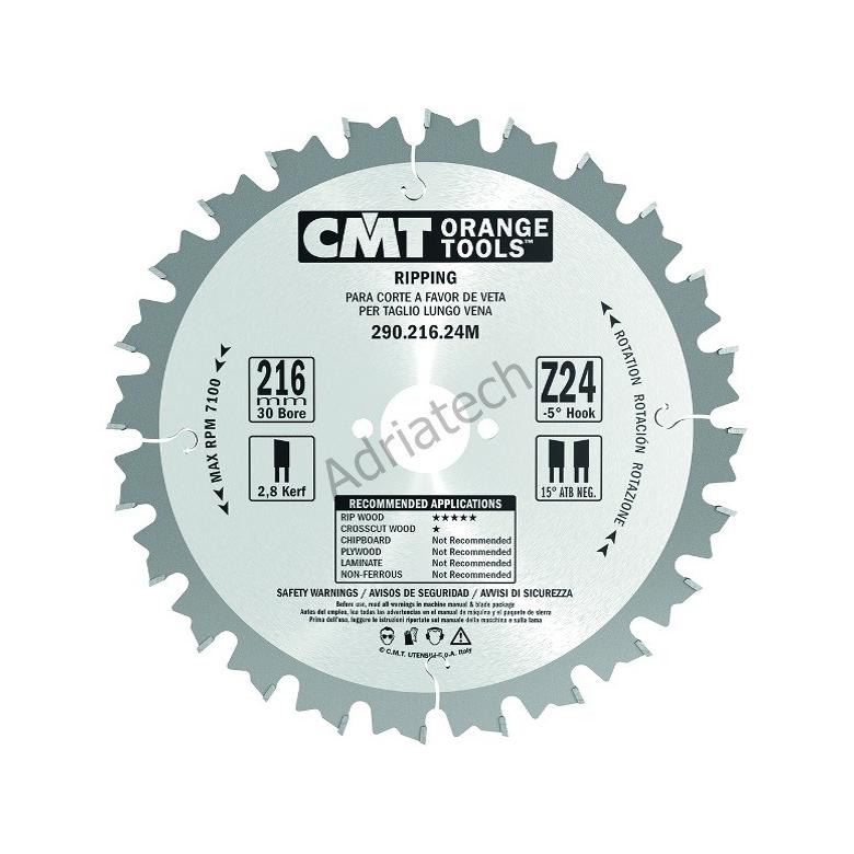 CMT Piła do cięcia wzdłużnego do elektronarzędzi D-160 F-20 zębów 12 (290.160.12H)